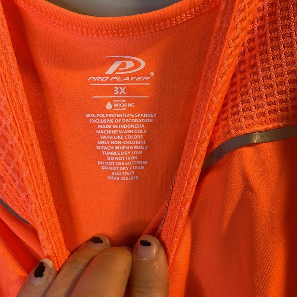 Neon orange workout tanktop - Picture 4 of 11